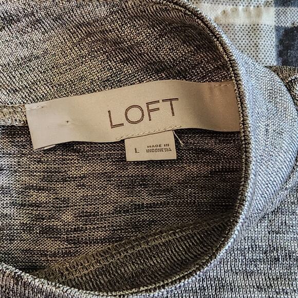 Loft sleeveless mock neck top blouse size large sparkles party - Picture 2 of 4